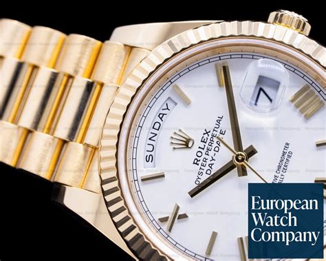 rolex 228238 white|rolex day date fluted bezel.